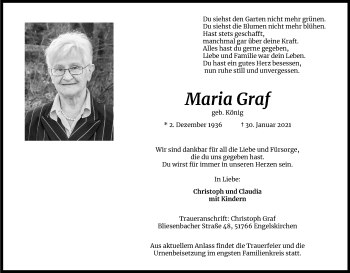 Anzeige von Maria Graf von Kölner Stadt-Anzeiger / Kölnische Rundschau / Express