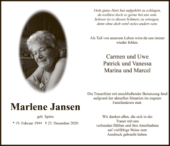 Anzeige von Marlene Jansen von  Blickpunkt Euskirchen 