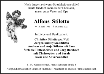 Anzeige von Alfons Stiletto von  Anzeigen Echo 