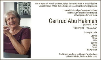 Anzeige von Gertrud Abu Hakmeh von  Schaufenster/Blickpunkt 