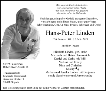 Anzeige von Hans-Peter Linden von  Blickpunkt Euskirchen 