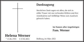 Anzeige von Helena Werner von  Werbepost 
