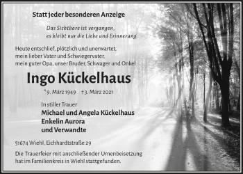 Anzeige von Ingo Kückelhaus von  Anzeigen Echo 