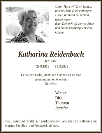 Anzeige von Katharina Reidenbach von  Lokale Informationen 