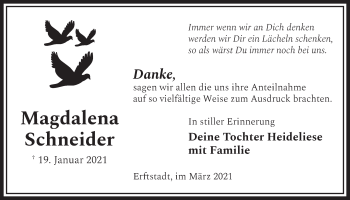 Anzeige von Magdalena Schneider von  Werbepost 