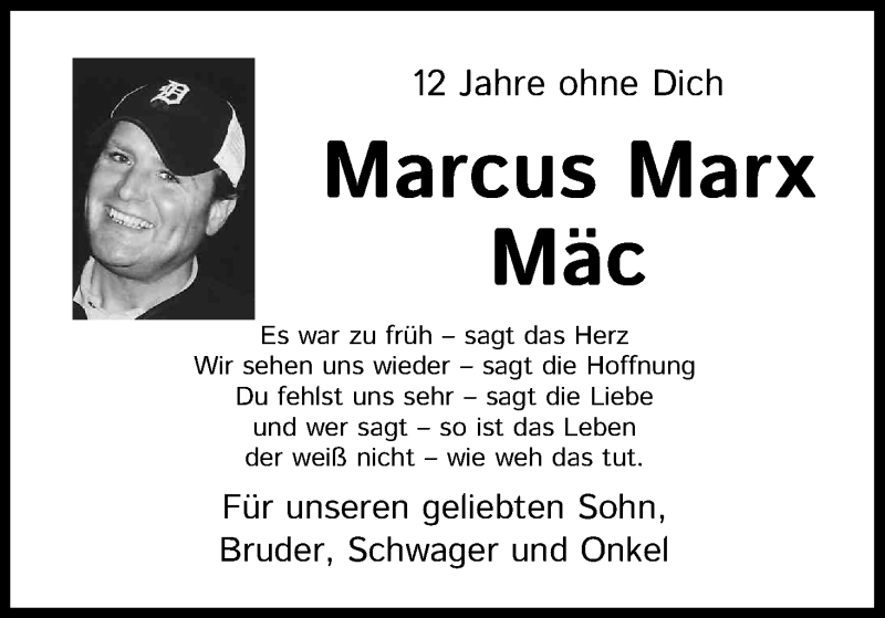 Traueranzeige für Marcus Marx vom 27.03.2021 aus Kölner Stadt-Anzeiger / Kölnische Rundschau / Express