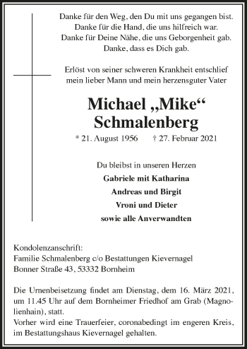Anzeige von Michael Schmalenberg von  Schaufenster/Blickpunkt 
