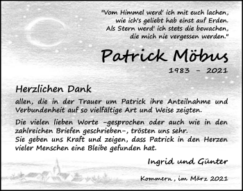 Anzeige von Patrick Möbus von  Blickpunkt Euskirchen 
