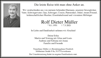 Anzeige von Rolf Dieter Müller von  Lokale Informationen 