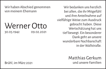 Anzeige von Werner Otto von  Schlossbote/Werbekurier 