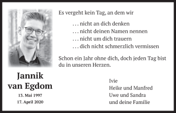 Anzeige von Jannik van Egdom von  Werbepost 