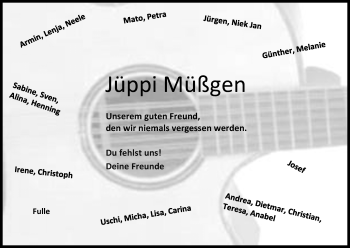 Anzeige von Jüppi Müßgen von Kölner Stadt-Anzeiger / Kölnische Rundschau / Express
