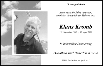 Anzeige von Klaus Kromb von  Blickpunkt Euskirchen 