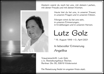 Anzeige von Lutz Golz von  Blickpunkt Euskirchen 