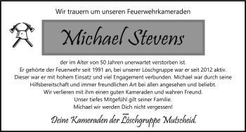Anzeige von Michael Stevens von  Blickpunkt Euskirchen 