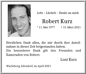 Anzeige von Robert Kurz von  Schaufenster/Blickpunkt 