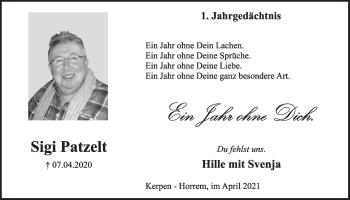 Anzeige von Sigi Patzelt von  Werbepost 