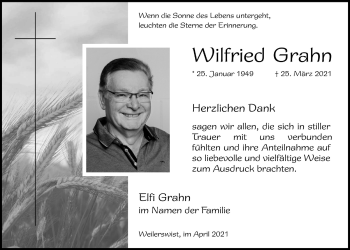 Anzeige von Wilfried Grahn von  Blickpunkt Euskirchen 