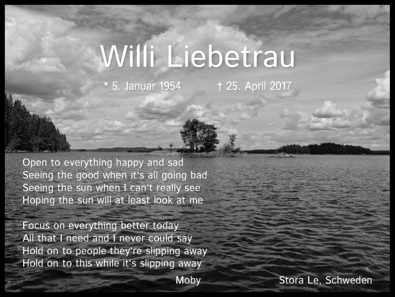  Traueranzeige für Willi Liebetrau vom 24.04.2021 aus Kölner Stadt-Anzeiger / Kölnische Rundschau / Express