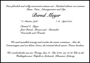 Anzeige von Bernd Meyer von Kölner Stadt-Anzeiger / Kölnische Rundschau / Express