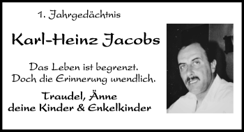 Anzeige von Karl-Heinz Jacobs von  Blickpunkt Euskirchen 