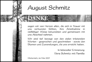 Anzeige von August Schmitz von  Blickpunkt Euskirchen 