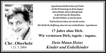 Anzeige von Chr Oberholz von  Blickpunkt Euskirchen 