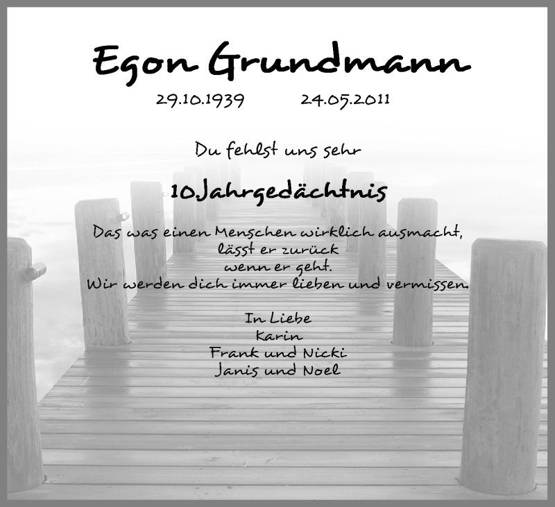  Traueranzeige für Egon Grundmann vom 18.07.2023 aus Kölner Stadt-Anzeiger / Kölnische Rundschau / Express