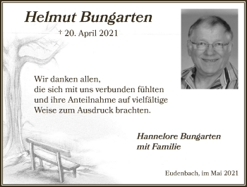 Anzeige von Helmut Bungarten von  Extra Blatt 