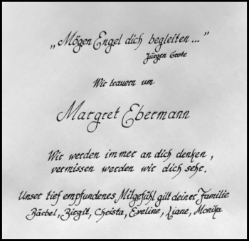 Anzeige von Margret Ebermann von Kölner Stadt-Anzeiger / Kölnische Rundschau / Express