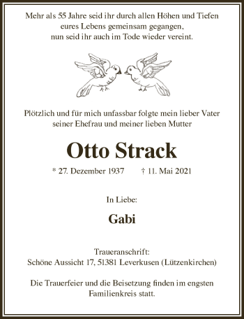 Anzeige von Otto Strack von  Lokale Informationen 