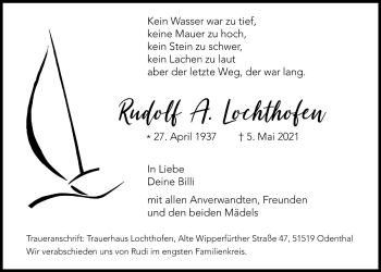 Anzeige von Rudolf A. Lochthofen von  Bergisches Handelsblatt 