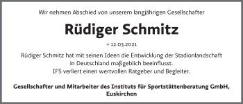 Anzeige von Rüdiger Schmitz von  Blickpunkt Euskirchen 