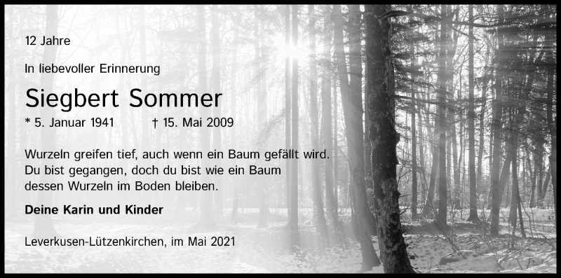  Traueranzeige für Siegbert Sommer vom 18.07.2023 aus Kölner Stadt-Anzeiger / Kölnische Rundschau / Express
