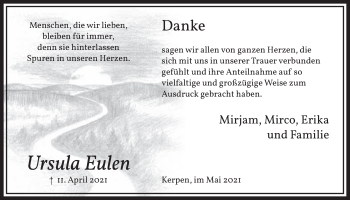 Anzeige von Ursula Eulen von  Werbepost 