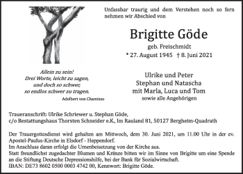 Anzeige von Brigitte Göde von  Werbepost 