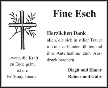 Anzeige von Fine Esch von  Schaufenster/Blickpunkt 