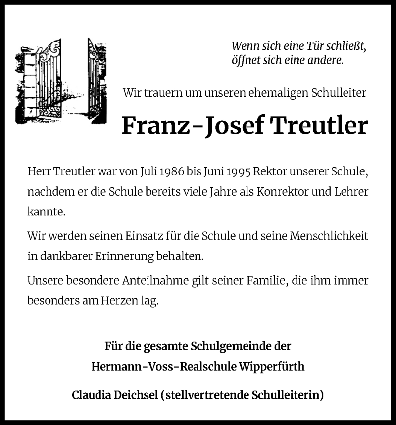  Traueranzeige für Franz-Josef Treutler vom 21.06.2021 aus Kölner Stadt-Anzeiger / Kölnische Rundschau / Express