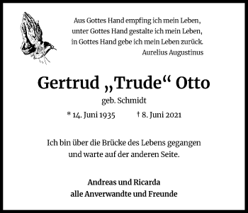 Anzeige von Gertrud Otto von Kölner Stadt-Anzeiger / Kölnische Rundschau / Express