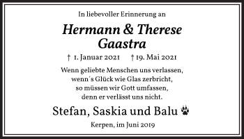 Anzeige von Hermann  Gaastra von  Werbepost 