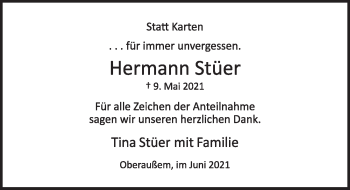 Anzeige von Hermann Stüer von  Werbepost 