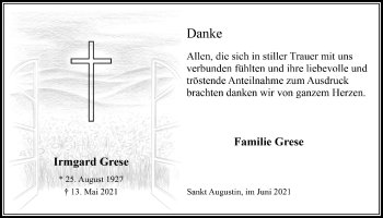 Anzeige von Irmgard Grese von  Extra Blatt 