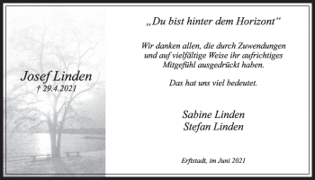 Anzeige von Josef Linden von  Werbepost 