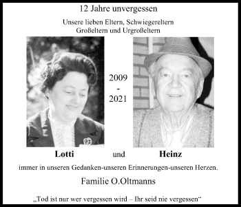 Anzeige von Lotti  von Kölner Stadt-Anzeiger / Kölnische Rundschau / Express