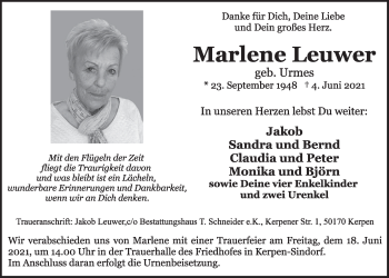 Anzeige von Marlene Leuwer von  Werbepost 