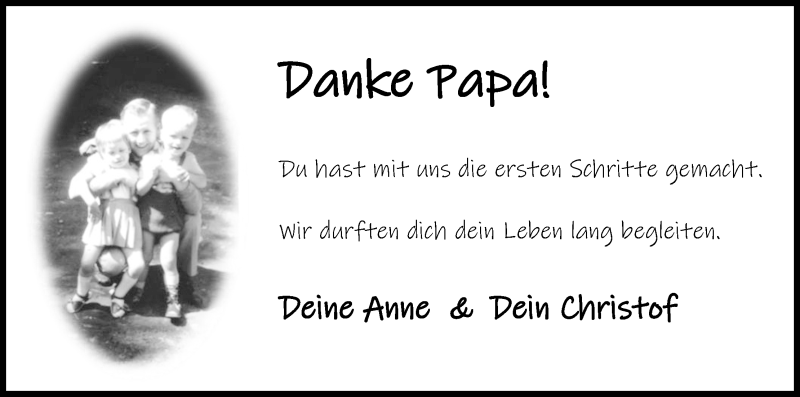  Traueranzeige für Papa  vom 17.06.2021 aus Kölner Stadt-Anzeiger / Kölnische Rundschau / Express