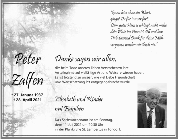 Anzeige von Peter Zalfen von  Blickpunkt Euskirchen 