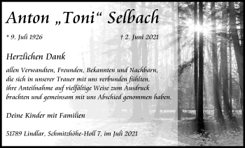 Anzeige von Anton  Seibach von Kölner Stadt-Anzeiger / Kölnische Rundschau / Express