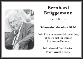Anzeige von Bernhard Brüggemann von  Werbepost 
