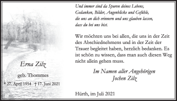 Anzeige von Erna Zilz von  Werbepost 